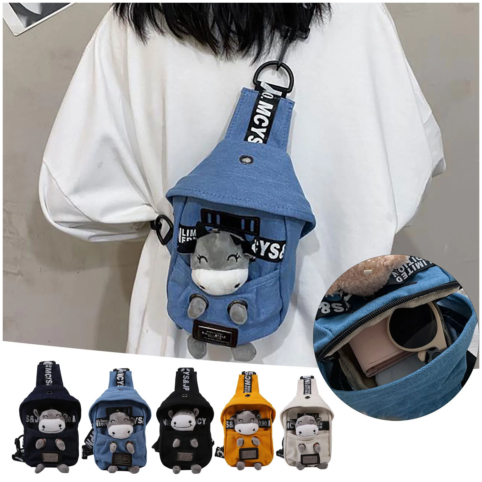 Поясная Сумка для женщин забавная нагрудная Сумочка с рисунком животного