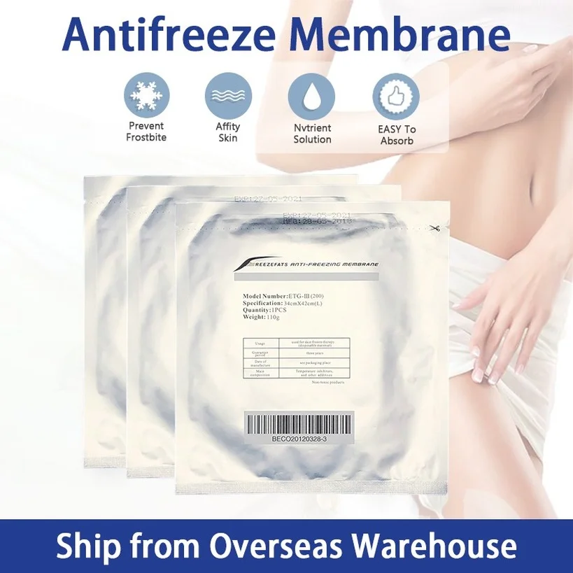 

Anti Freezing Membranes For Cryolipolysis Machine 50Pcs Lot Antifreeze Membrane Dhl 0.6G/Bag 28*28Cm Cryo Therapy Pads