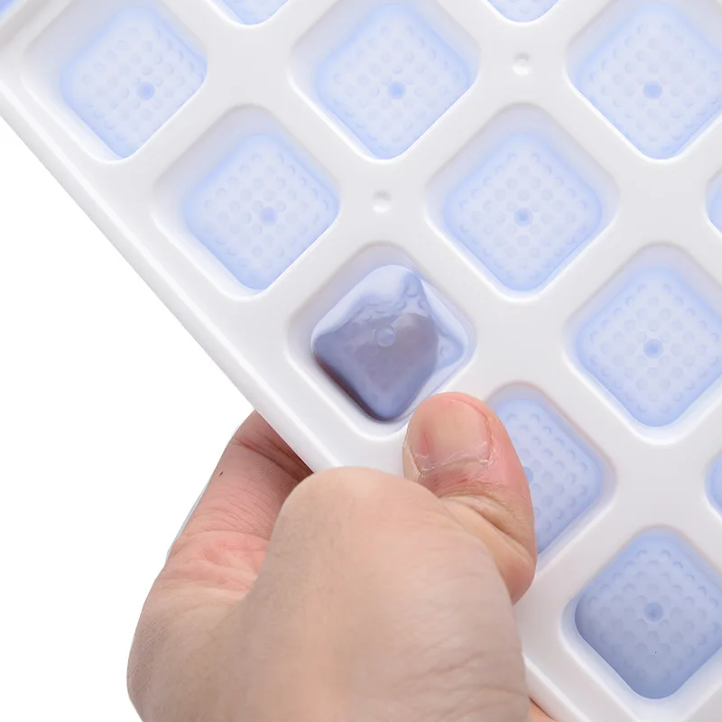 Silicone Ice Cube Maker Form for Candy Cake Pudding Chocolate Molds Easy-Release Square Shape Trays with Lid |
