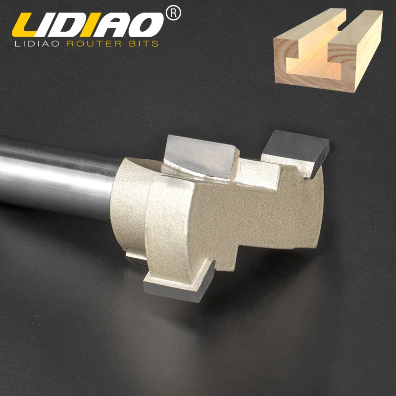 

LIDIAO 1 шт. 1/2 "хвостовик Т-образный деревообрабатывающий кромкорезец фрезы Гравировальный нож для ящиков Т-образный резак для дерева
