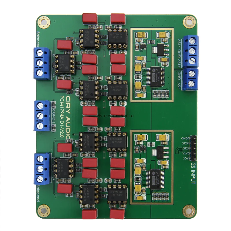 Nvarcher HiFi параллельный ЦАП PCM1794A аудио декодер NE5532 Op AMP сборная плата 24 бит 192