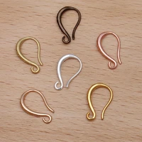 20pcslot gold silver color 10x15mm copper wire earring hooks clasp for diy jewelry making findings