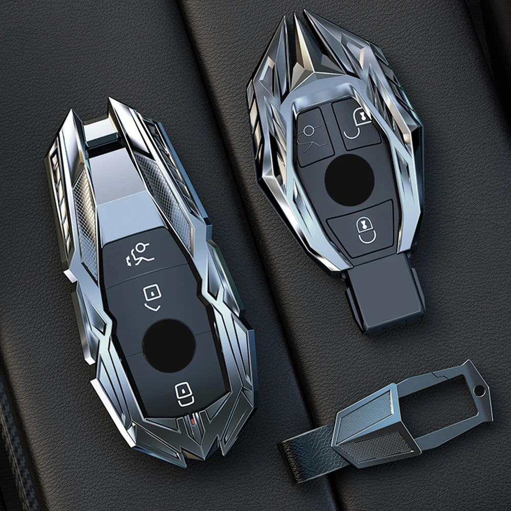 

Alloy Metal Car Remote Key Bag Case Cover Shell For Mercedes Benz AMG W203 W210 W211 W124 W202 W204 W205 W212 W176 Car Styling