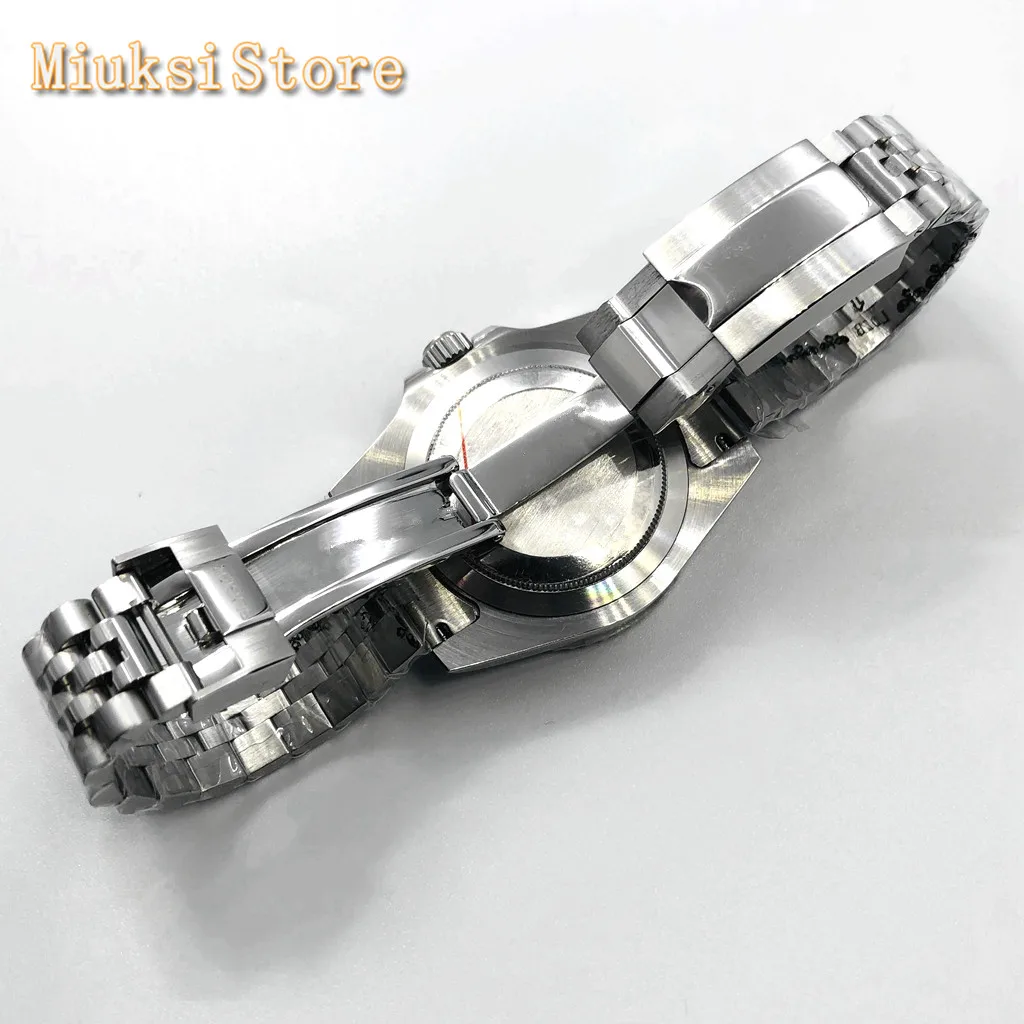 Мужские Роскошные Серебристые часы Bliger 40 мм сапфировое стекло керамический