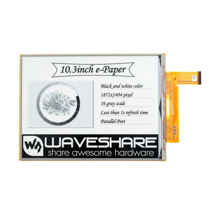 BlueRaven 10 3 дюймовый гибкий E Ink raw дисплей параллельный порт без печатной платы