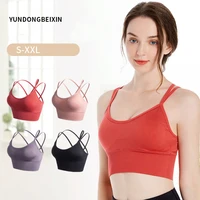 yoga sports bra without underwire womens tube top girls bralette yoga seamless bras for gym fitness running sexy suspenders vest