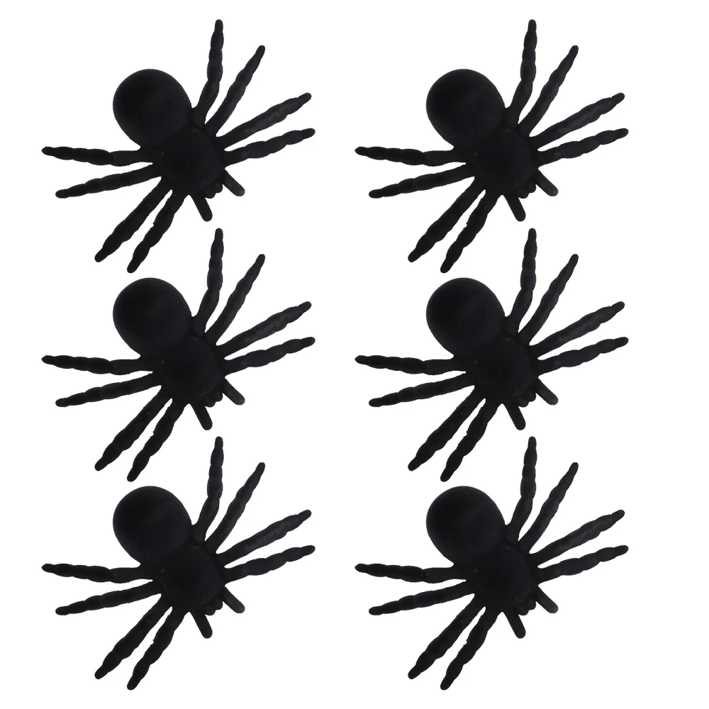 

6pcs Simulated Spider Props Scene Decors Festival Ornament Props