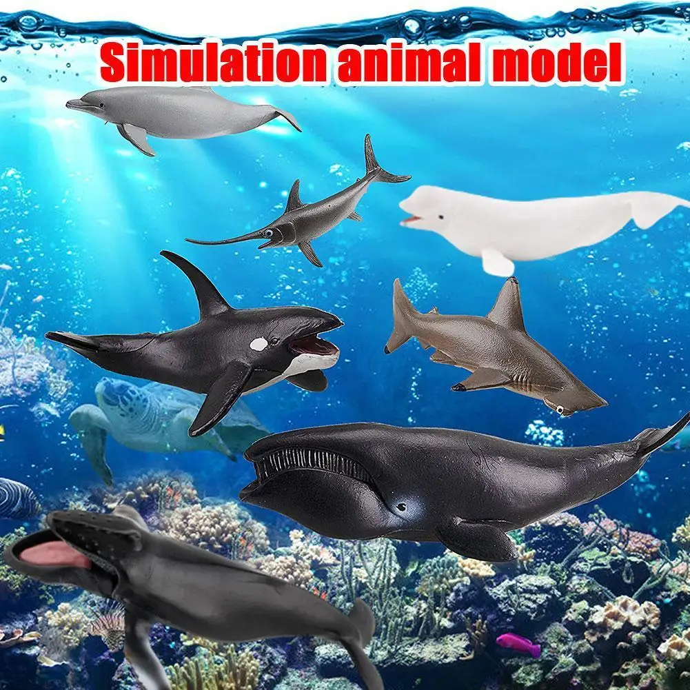 

Гигантский морской волк, модель животных, синий кит, Акула, желатин, обучение, Кит, сперма, игрушка для детей, мягкая Единорог, черепаха E3B7