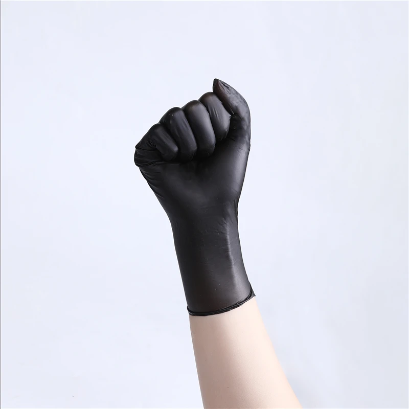 

100pcs/lot Household Disposible Nitrile Gloves Plastic Black Oil - Proof Waterproof Thin Kitchen Protect Food Gloves