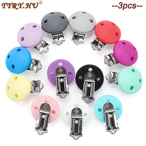 TYRY.HU, 3 шт., круглые силиконовые зажимы в форме сердца для соски, без бисфенола, силиконовые зажимы для пустышки, Детская цепочка для соски, аксессуары сделай сам