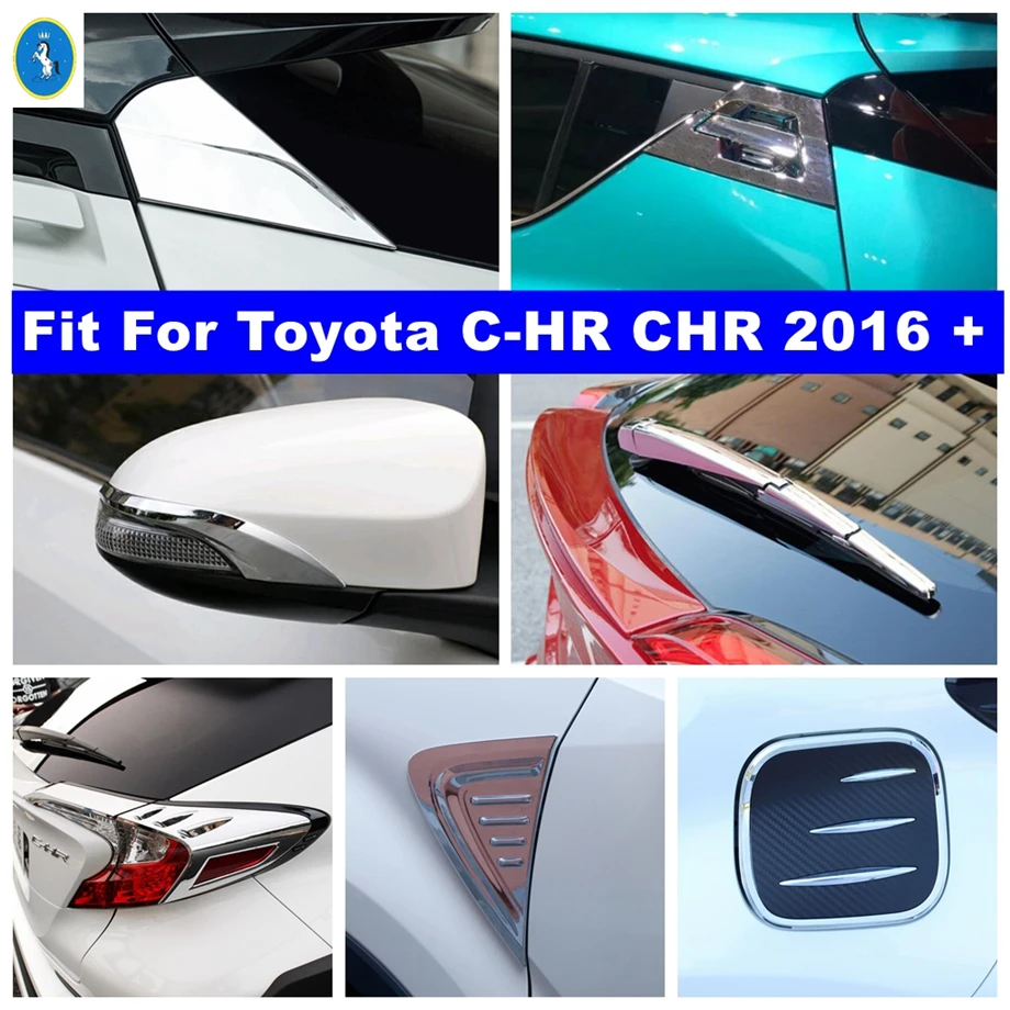 

Chrome Exterior Refit Kit Rearview Mirror Strip / Tail Lamps / Side Body Fender / Oil Cover Trim For Toyota C-HR CHR 2016 - 2021