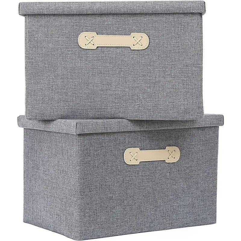 

2 шт./упаковка, складные корзины с крышками и ручкой