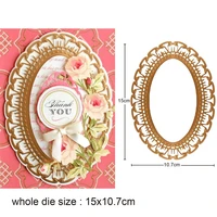 metal die cut layer oval frame background 2020 crafts stencil for diy scrapbooking paperphoto cards embossing cutting dies