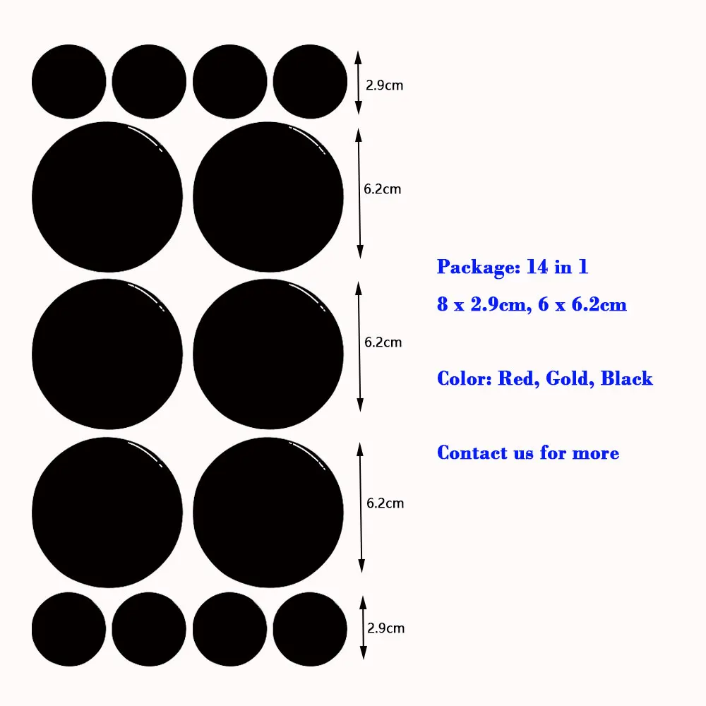 

3D Resin Gel Reflective MotorcycleDecals Tank Stickers For Honda HRC 14PCS/Lot