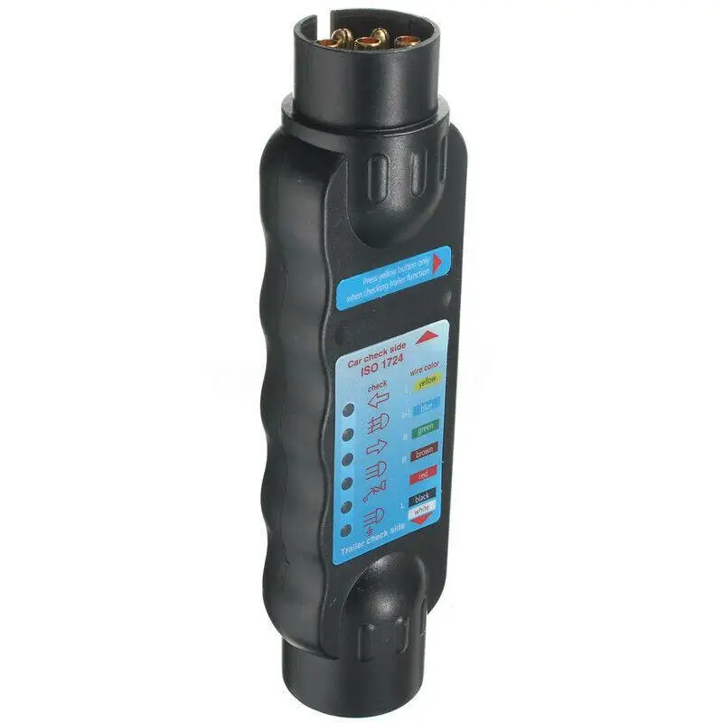 DC 12V 7 Pin буксировочная вилка караван разъем пластиковые диагностические инструменты прицеп электрика светильник тестер разъема(без батареи