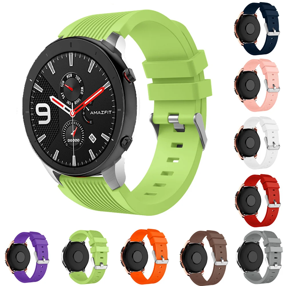 Мягкий силиконовый ремешок для часов Huami Amazfit GTR 47 мм 2 2S 22 спортивный браслет pulseira
