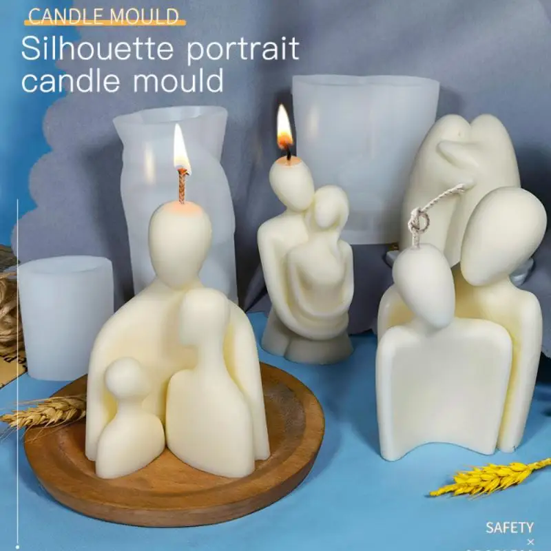 

Silicone Candle Mould Aromatherapy Candle Mold DIY Handmade Candle Family Couples Sculpture Candle Making Home Decoration