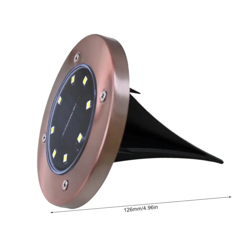 

Solar outdoor waterproof bronze underground light 8LED Solar underground lights Landscape Courtyard Garden Lawn lamp