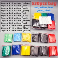 530ps bagboxed heat shrink tubing 21 electronic diy kit heat shrink tubing wiring accessories wire and cable protection