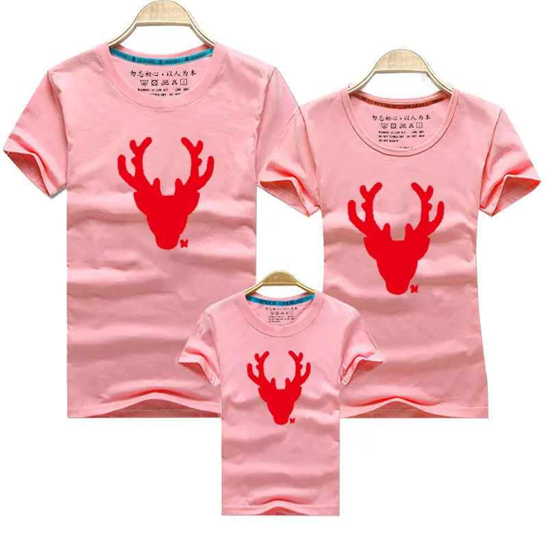 Новогодняя и Рождественская одежда для всей семьи 2020 год с оленем хлопковая