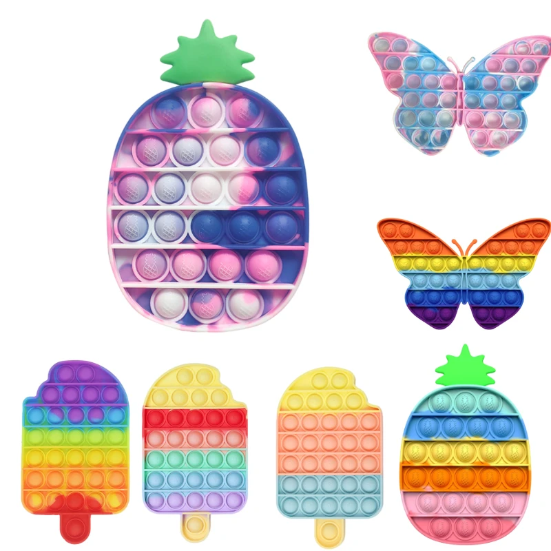 

Pineapple Rainbow Pop Bubbles Fidget Toy Its Anti Stress Relief Toy For Children Adults Desk Sensory Autism Adhd Depression