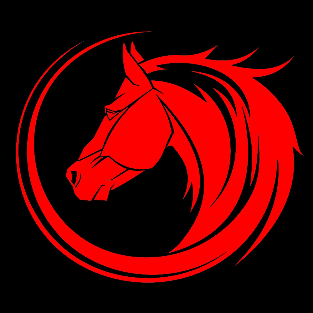 Автомобильная наклейка креативная дуга лошадь голова Моделирование масляный