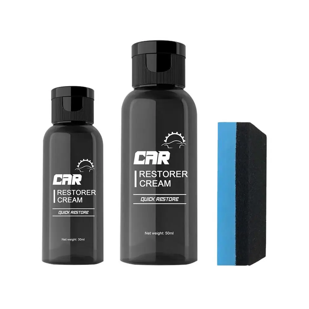 

30/50ML Auto Refurbishment Restorer Washable Refresh Car Plastic & Leather Care Cream Quick Recovery Car Beauty Supplies