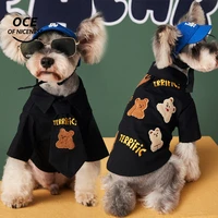 oce fashion printed french bulldog t shirt cotton dog shirt breathable pet apparel puppy sweatshirt pibull clothes for small dog