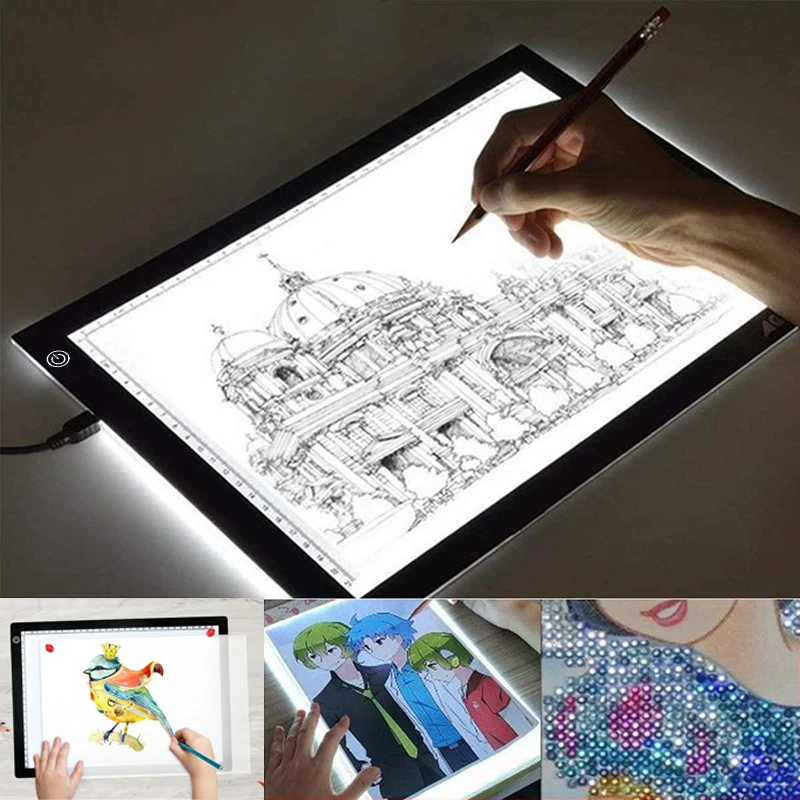 A3 Drawing tablet wacom Digital Graphic Tablet LED Diamond Painting Light Pad Board Portable Board for X-ray film viewer enlarge
