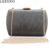 grey color women evening bags pu fashion lady metal day clutch with chain shoulder leather purse holder