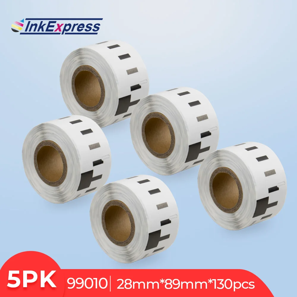 

5 Rolls 99010 For DYMO Address Label 99010 28mm*89mm Thermal Paper Shipping Label 130pcs/roll For DYMO LabelWriter 450 400 Turbo