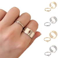 trendy gold lightning rings for women men lover couple rings set fashion friendship engagement wedding open rings 2021 jewelry