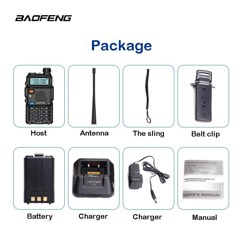 

Baofeng UV-5R Walkie Talkie Professional CB Radio Station Baofeng UV 5R Transceiver 5W VHF UHF Portable UV5R Hunting Ham Radio