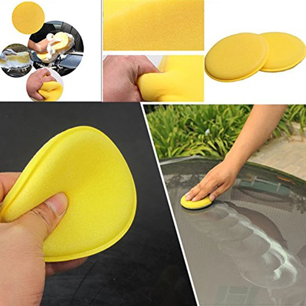 

12x Car Waxing Polish Sponge Wax Applicator Cleaning Pad For Vehicle Glass