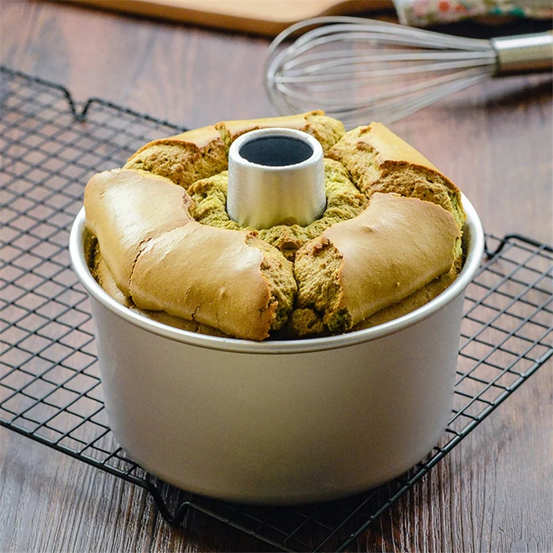 6 дюймов 8 алюминиевый сплав круглый шифон торт сковорода съемное дно полые