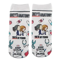 pf466 dongmanli doctor nurse print greys anatomy cotton happy socks casual creative soft comfortable novelty fans gifts