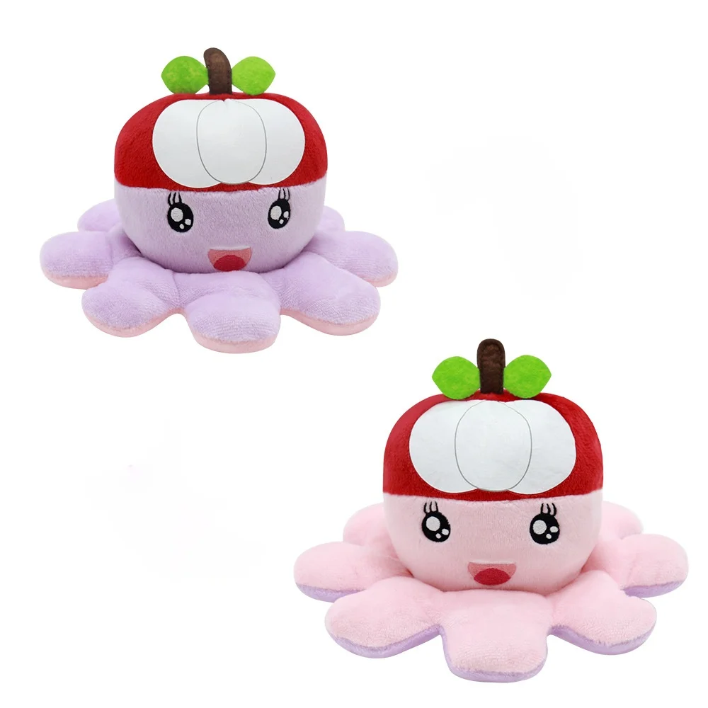 

Fruit octopus doll with two sides mangosteen strawberry doll children octopus plush toy turned over doll