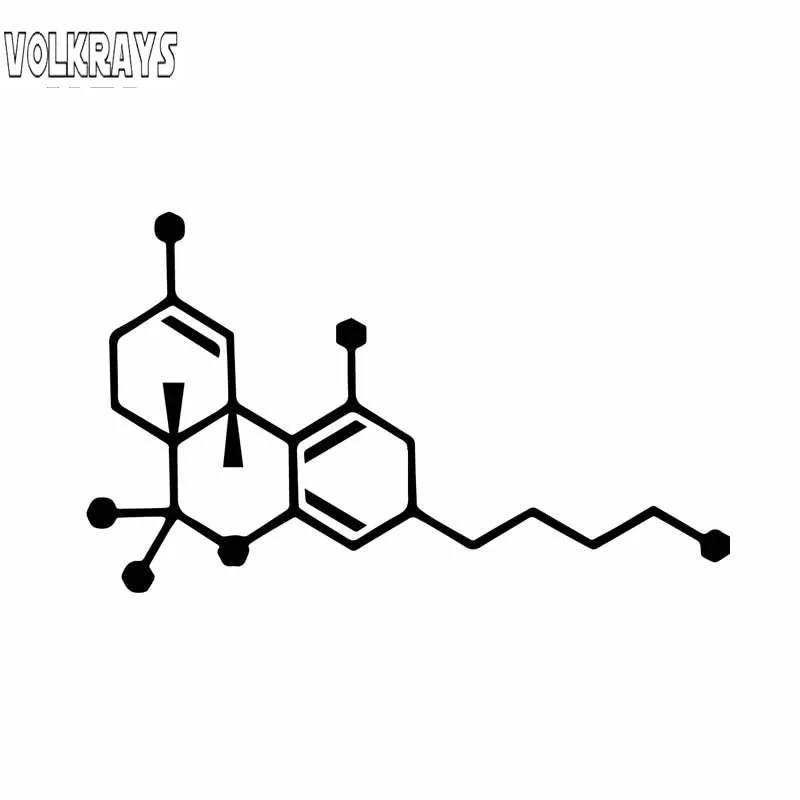 Volkrays индивидуальная Автомобильная наклейка THC молекула горшок трава искусство