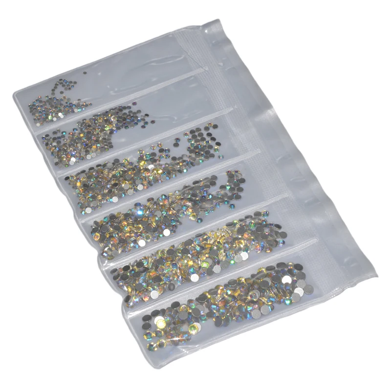 1584pcs Multi-size Crystal Manicure Rhinestones Nail Decoration Strass Charms Stones For 3D Designs Nails Accessoires | Дом и сад