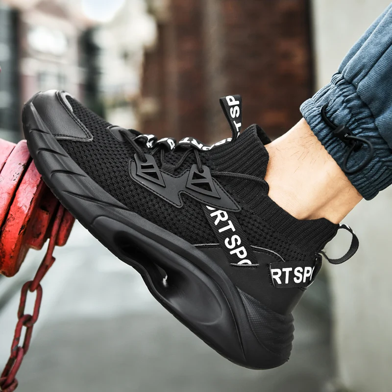 

2021 Summer Mens Sneakers Men's black outdoor mesh sneakers X186