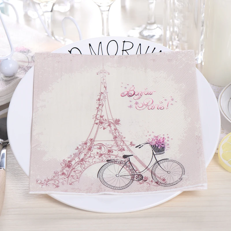 Одноразовые бумажные салфетки с цветным принтом 20 шт./лот 33*33 см креативные