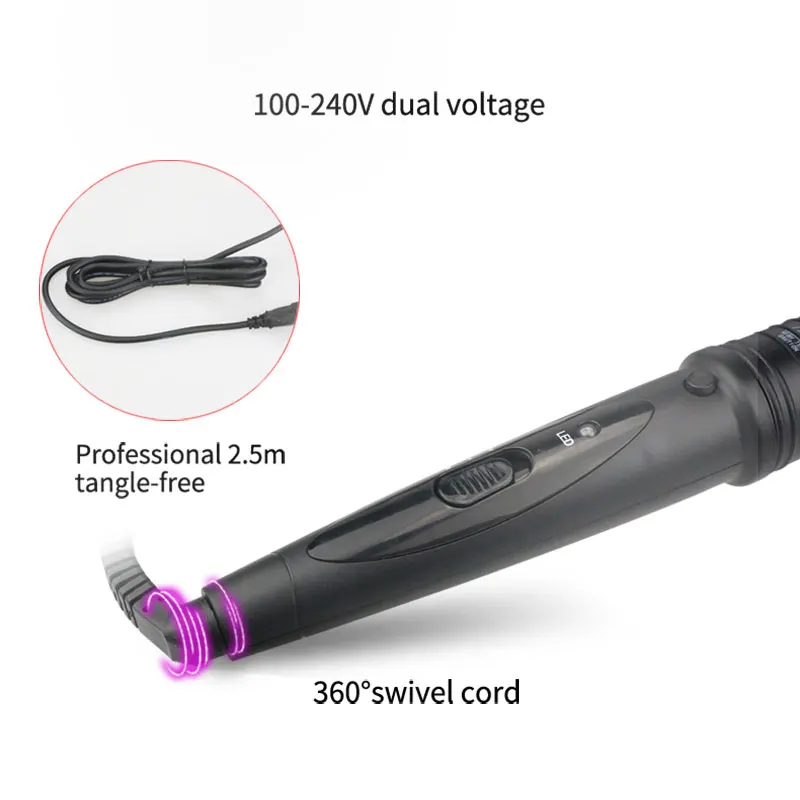 

3 In1 Hair Curlers Care Styling Curling Iron Wand Interchangeable 3 Parts Clip Hair Iron Curler Set Curler Hair Styles Tool