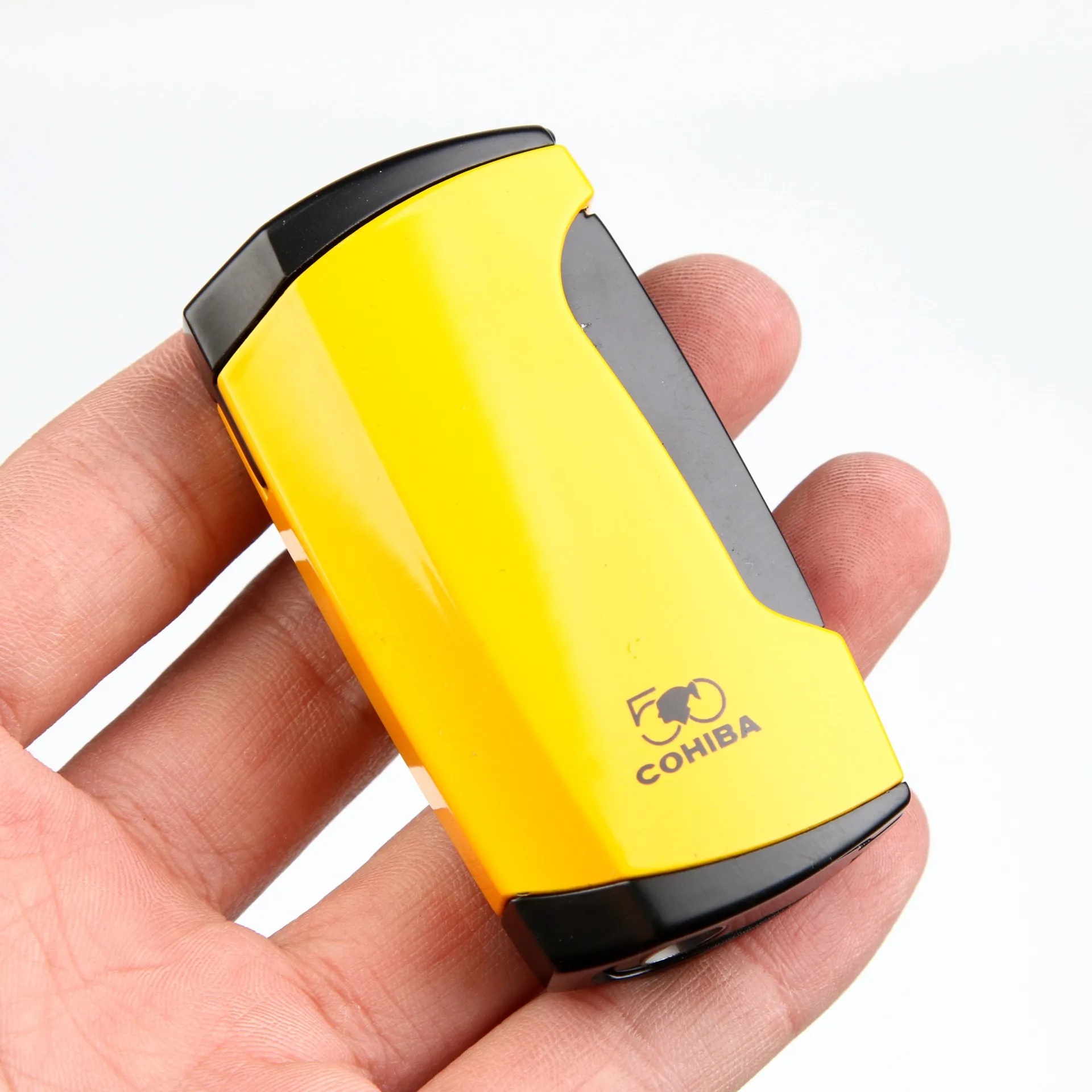 COHIBA цинковый сплав 2 факел JET FLAME сигарета зажигалка с дырокол подарочная коробка |