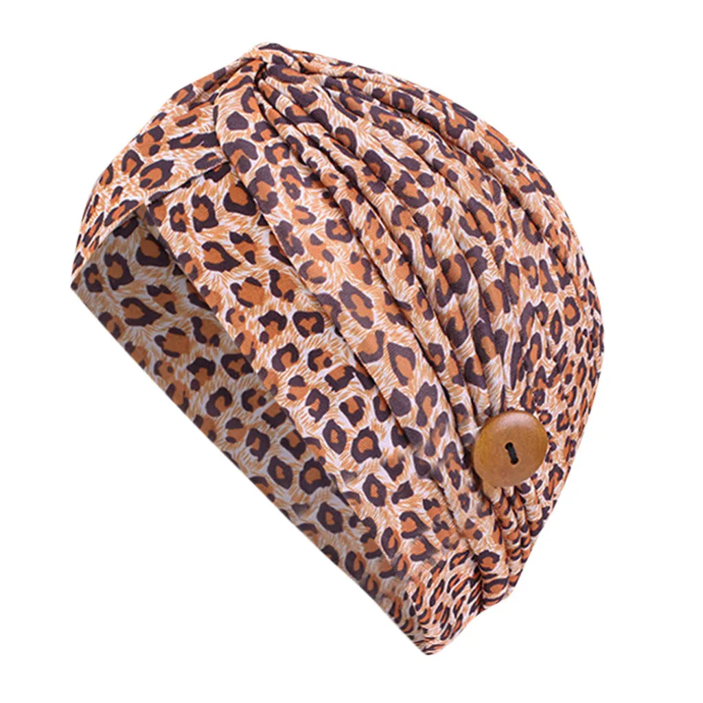 

Women Cross Headwrap Turban Beanies Button Cap Ear Protection For Nurse Face Mask Holder Tie Dye Print hot sale caps