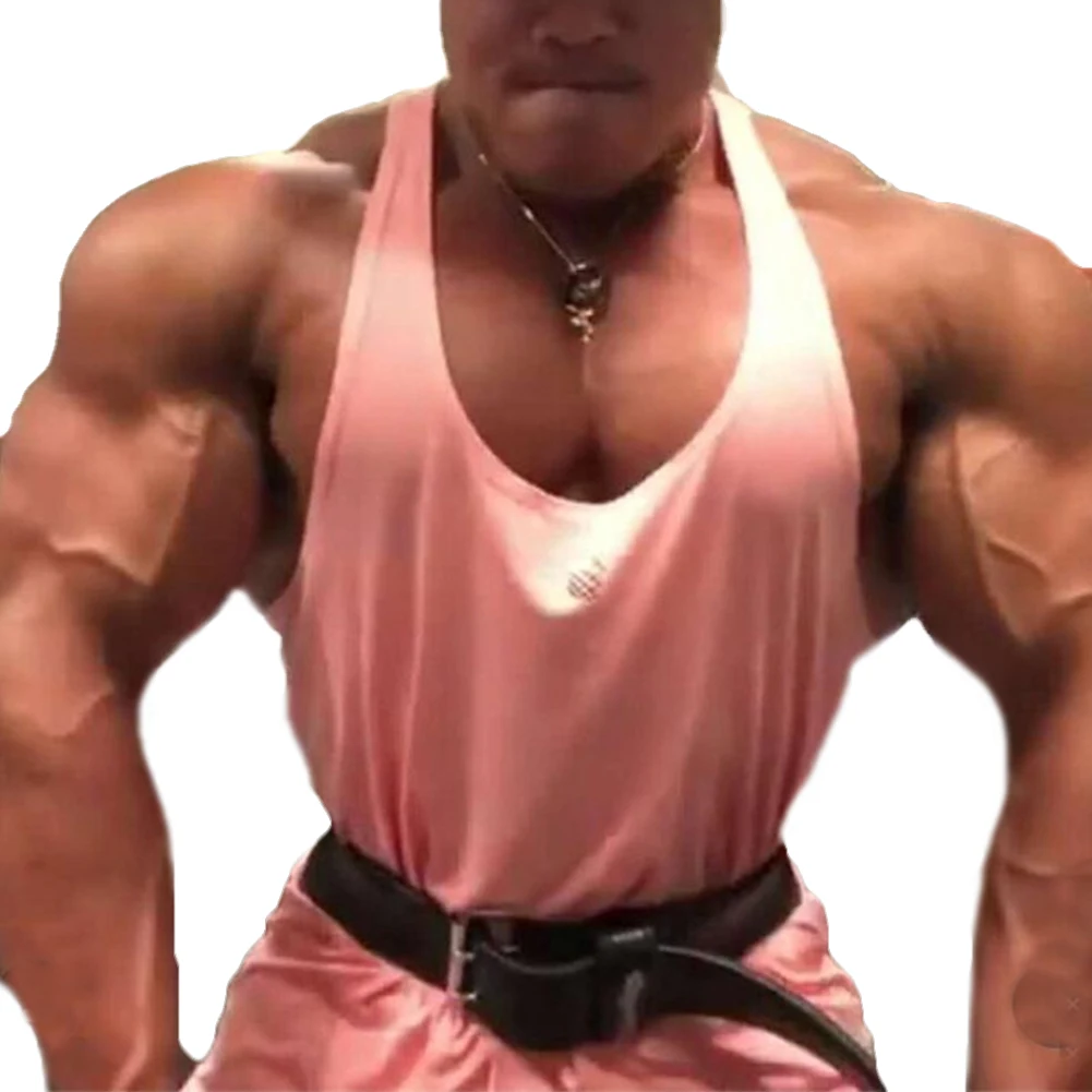 Майка Мужская Спортивная без рукавов однотонная спортивная майка для