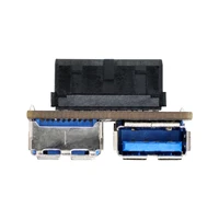 motherboard 2019 pin box header slot to dual usb 3 0 a type female adapter pcba flat type