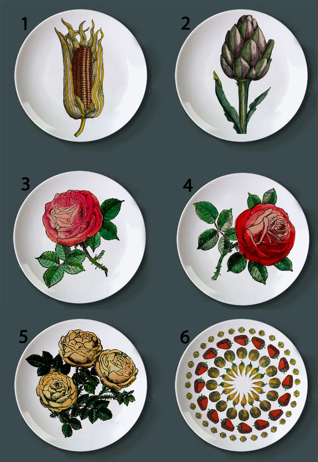 

Lady Bulldog Portrait Plates Desk Decorative Ceramic Craft Round Porcelain Dish For Wall Hanging Female Face Tray 2021 New