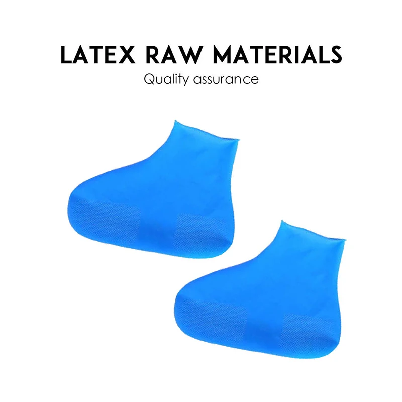 2021New Rain Boots Waterproof Shoe Cover Silicone Unisex Outdoor Waterproof Non-Slip Non-slip Wear-Resistant Reusable Shoe Cover