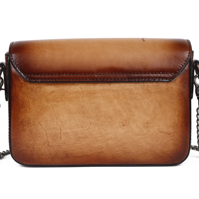 Женская сумка из натуральной кожи откидная в китайском стиле с чернильным