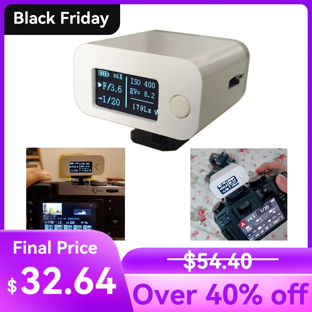 ZB-M08 Photography Set-top Reflection Light Meter Film photography Hot and cold shoe fixing new Camera Luminometer | Спорт и